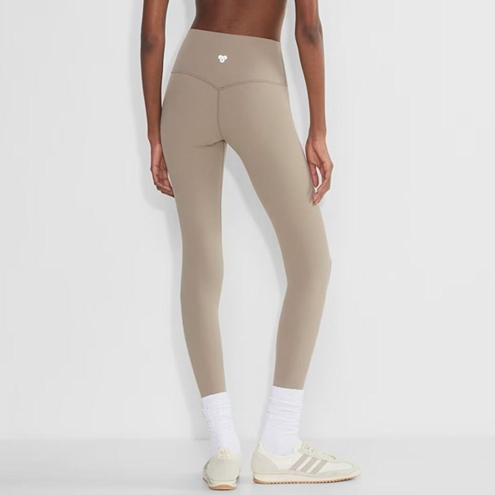 Aritzia Tna Golden Butter Cheeky High Rise Leggings Taupe Yoga Gym Pants Size 8